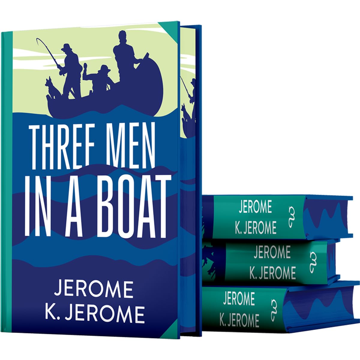 Three Men In A Boat by Jerome K. Jerome (Deluxe Hardback Sprayed Edge Edition)