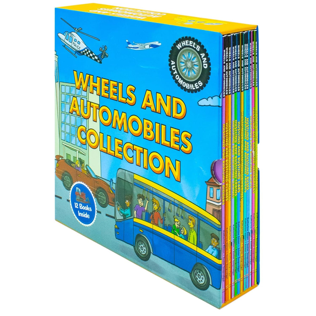 Wheels & Automobiles Collection: 12-Book Set – Educational Kids Books: Wheels, Machines, Boats, Buses & Cars for Fun Learning, Adventure & Creativity