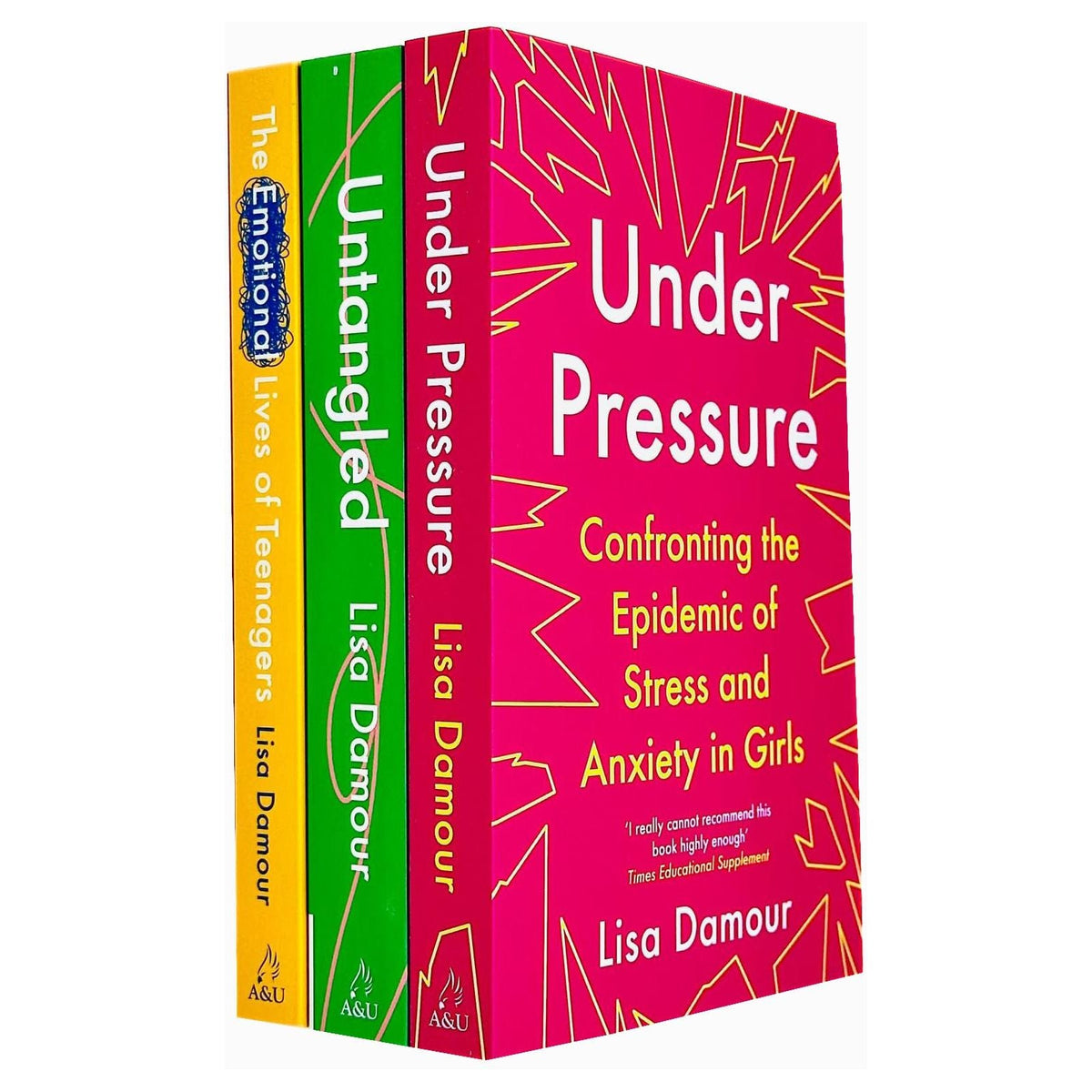Lisa Damour Collection 3 Books Set (The Emotional Lives of Teenagers, Untangled, Under Pressure)
