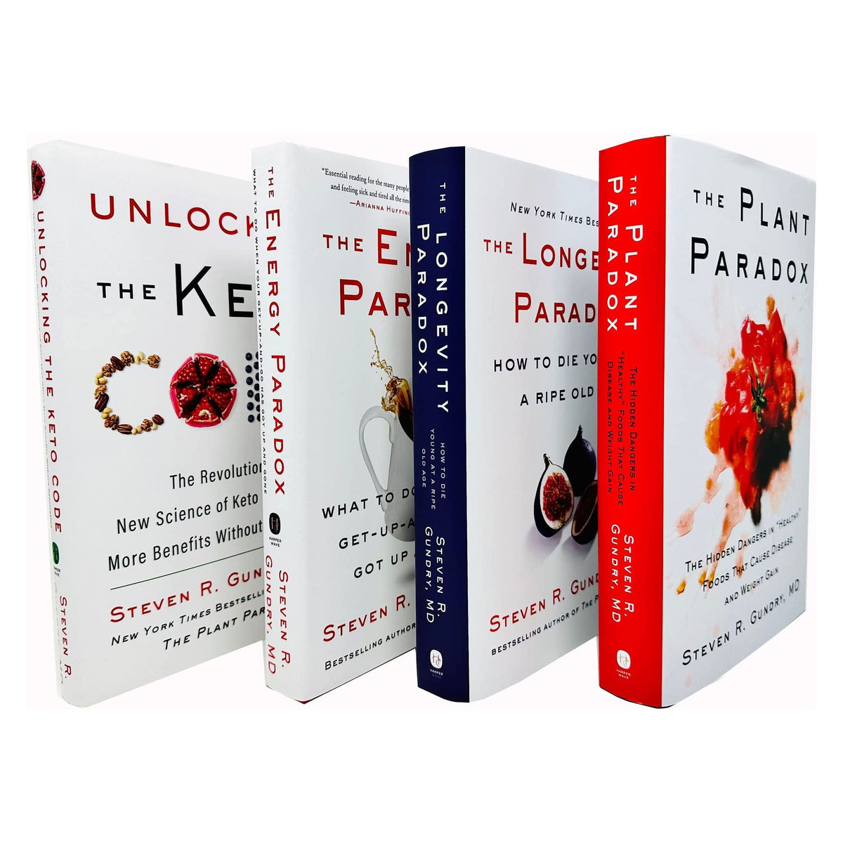 Dr. Steven R Gundry MD 4 Books Collection Set (The Plant Paradox, The Longevity Paradox, The Energy Paradox and Unlocking The Keto Code)