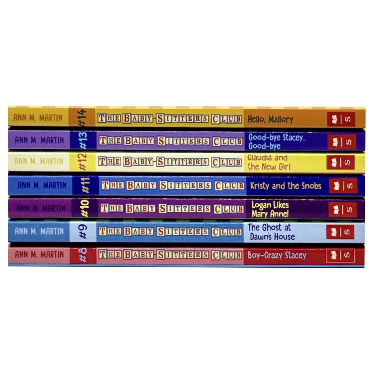 The Babysitters Club Volume 8-14 Collection 7 Books Set By Ann M. Martin (Boy-Crazed Stacey, The Ghost at Dawn's House, Logan Likes Mary Anne!)