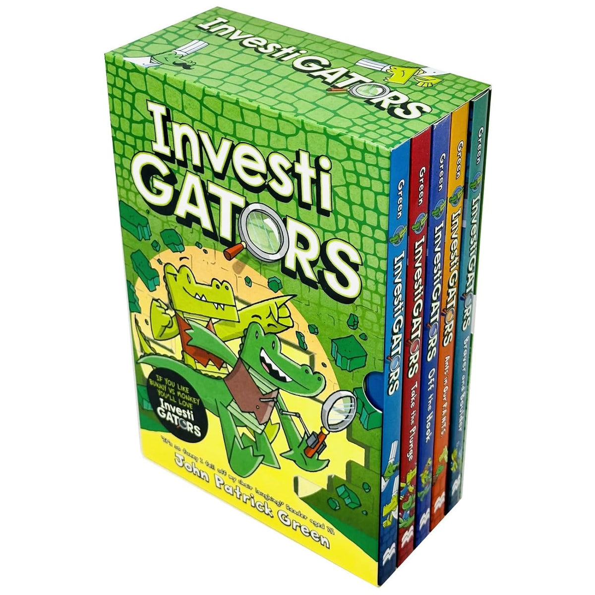 InvestiGators Series 5 Books Collection Box Set By John Patrick Green (InvestiGators, Take the Plunge, Off the Hook, Ants in Our P.A.N.T.S &amp; Braver and Boulder)