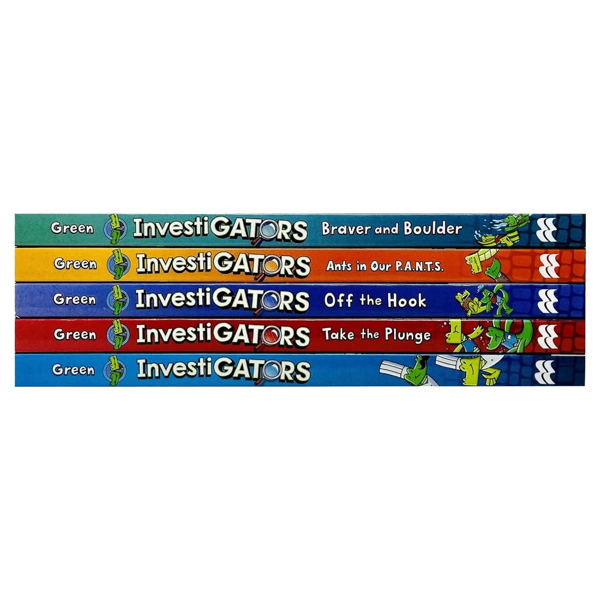 InvestiGators Series 5 Books Collection Box Set By John Patrick Green (InvestiGators, Take the Plunge, Off the Hook, Ants in Our P.A.N.T.S &amp; Braver and Boulder)