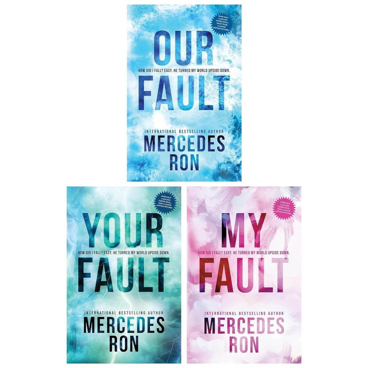 Culpable Series 3 Books Collection Set by Mercedes Ron (My Fault, Your Fault, Our Fault)