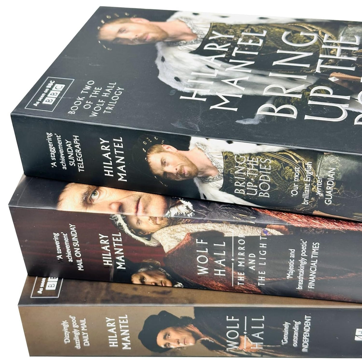 Wolf Hall Trilogy 3 Books Collection Set By Hilary Mantel - The Mirror And The Light Bring Up the Bodies Wolf Hall