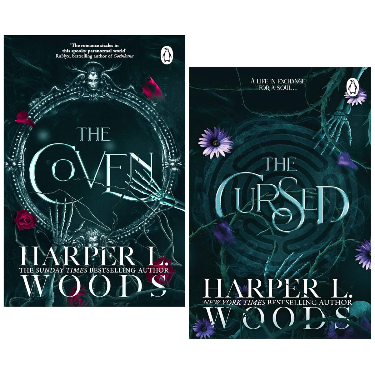 Coven of Bones Series by Harper L. Woods 2 Books Collection Set (The Coven and The Cursed)