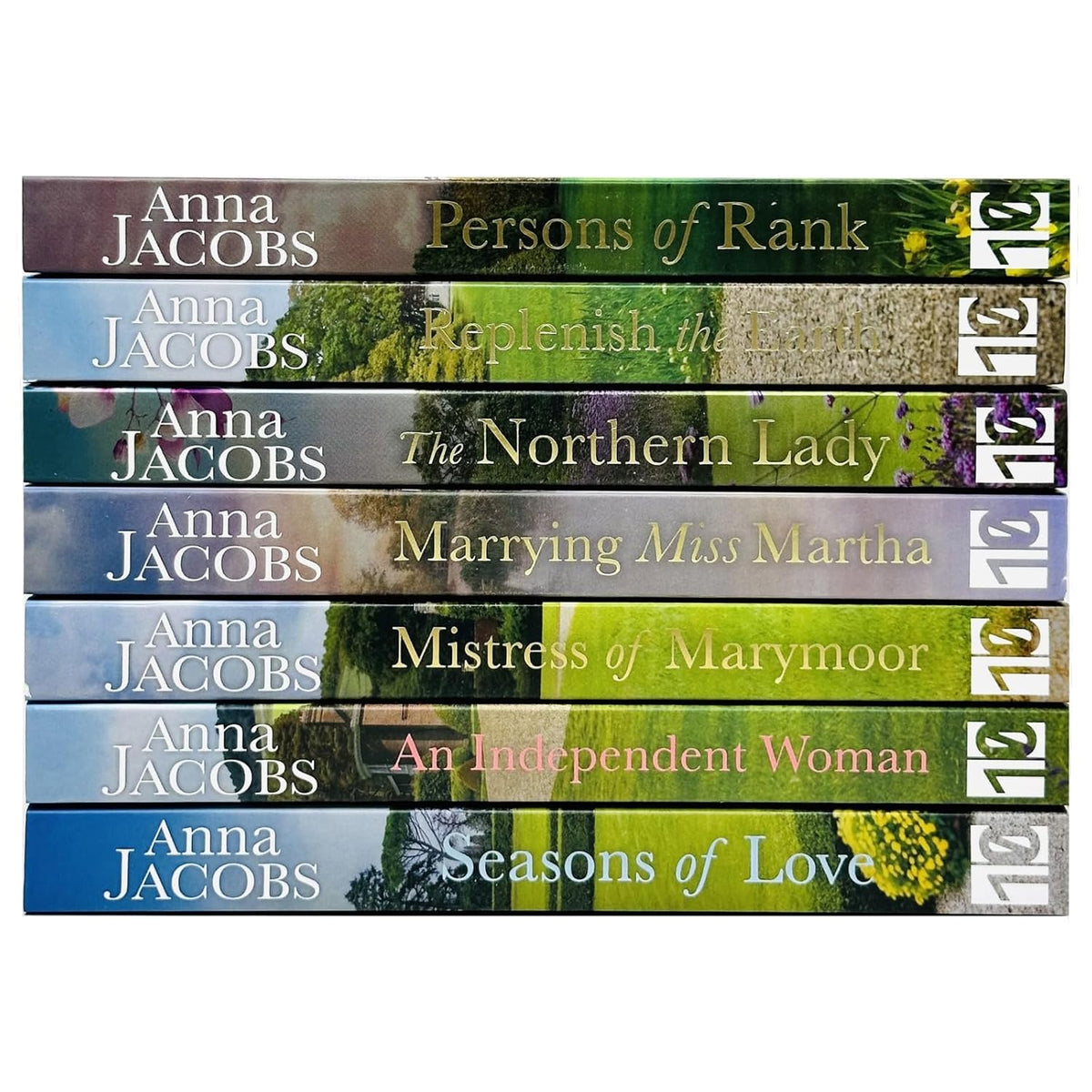 Anna Jacobs Collection 7 Books Set (The Northern Lady, Persons of Rank, Marrying Miss Martha, Mistress of Marymoor, Replenish the Earth, Seasons of Love, An Independent Woman)