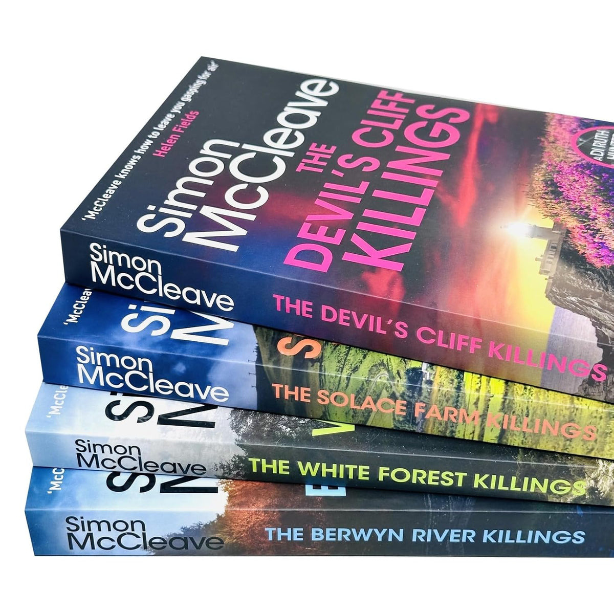 DI Ruth Hunter Series 4-7 Collection 4 Books Set By Simon McCleave (The Devil's Cliffs Killings, The Solace Farm Killings, The White Forest Killings and The Berwyn River Killings)
