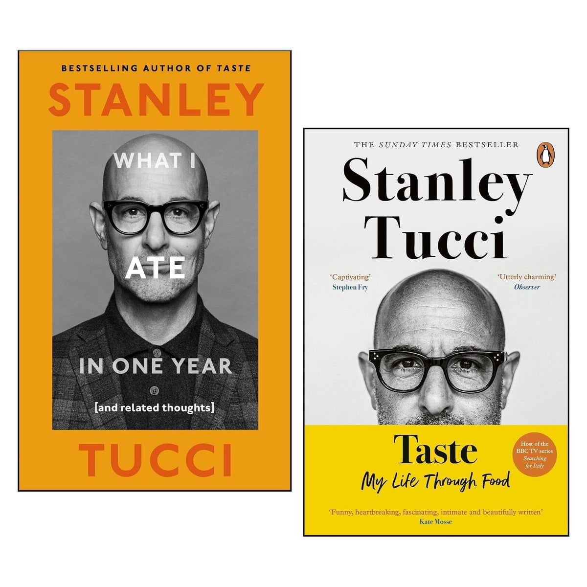 Stanley Tucci 2 Books Collection Set (Taste and What I Ate in One Year [Hardback])