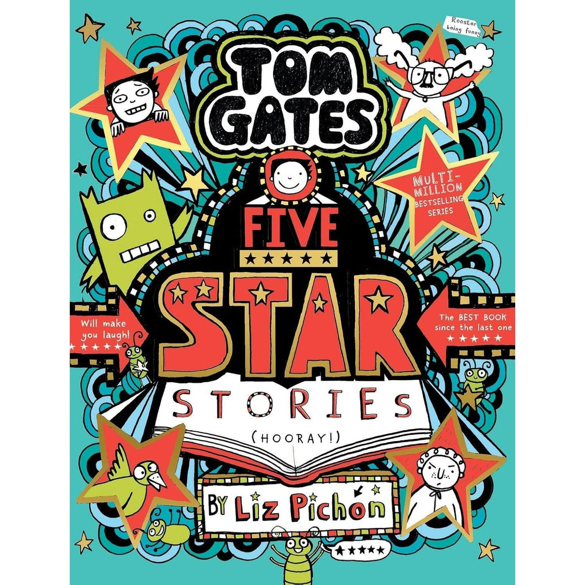 Tom Gates Series 20-23 Collection 4 Books Set By Liz Pichon (Five Star Stories, Ha! Ha! Hilarious, Book of Everything & Happy to Help (eventually), Pesky Pets and Parties)