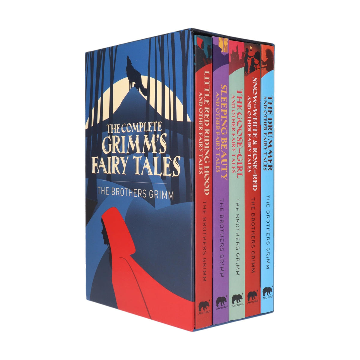 Complete Grimm's Fairy Tales 5 Books Boxed Set (Little Red Riding Hood, Goose-Girl, Drummer)