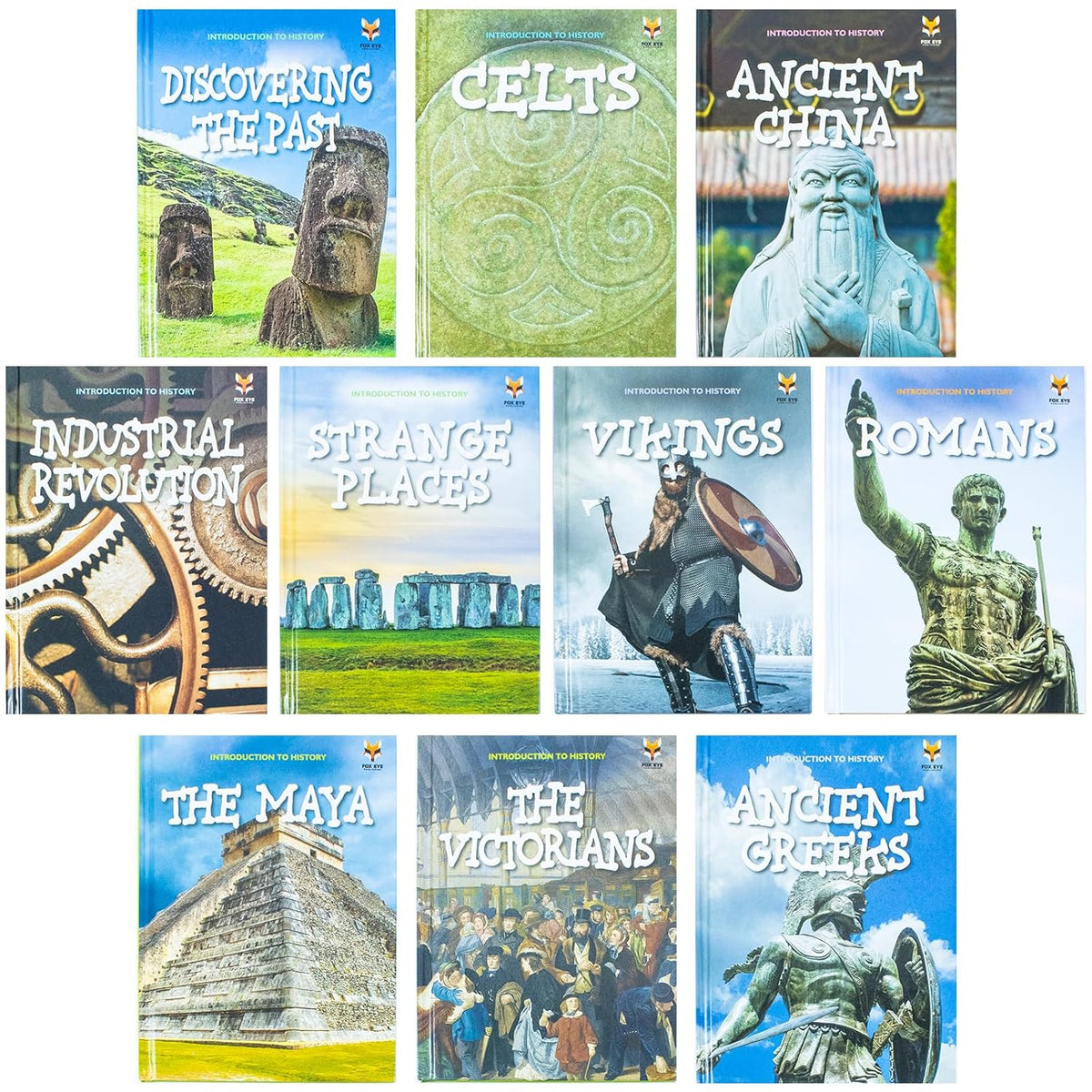 Children Introduction To History For Beginners (Series 1) 10 Hardback Book Collection Set: (Ancient China, Celts, Discovering The Past, Ancient ... Strange Places, The Victorians, Vikings)
