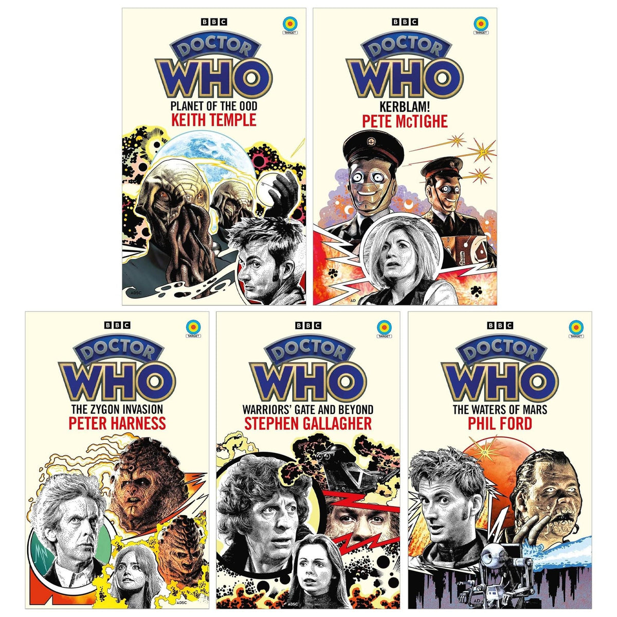 Doctor Who: Target Collection 5 Books Set (Doctor Who: Planet of the Ood, Kerblam!, The Zygon Invasion, The Waters of Mars and Warriors' Gate and Beyond)