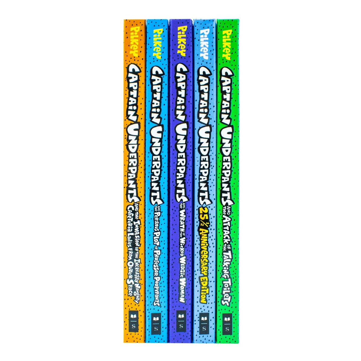 The Captain Underpants Colossal Color 5 Books Collection Set (25½ Anniversary Edition, Attack of the Talking Toilets)