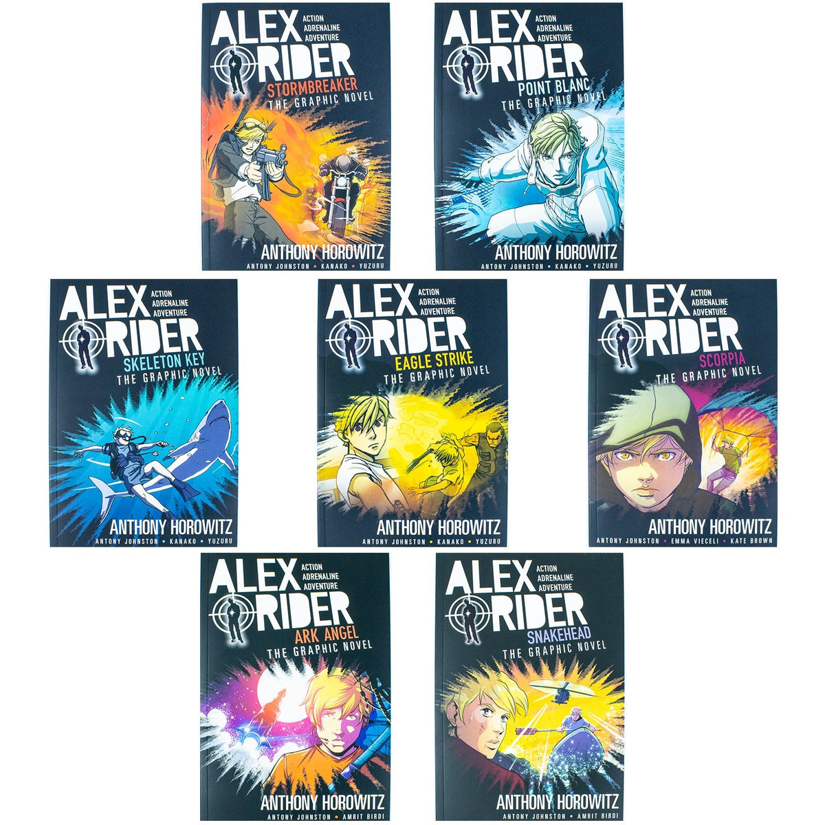 Alex Rider Collection 7 Graphics Books Set By Anthony Horowitz