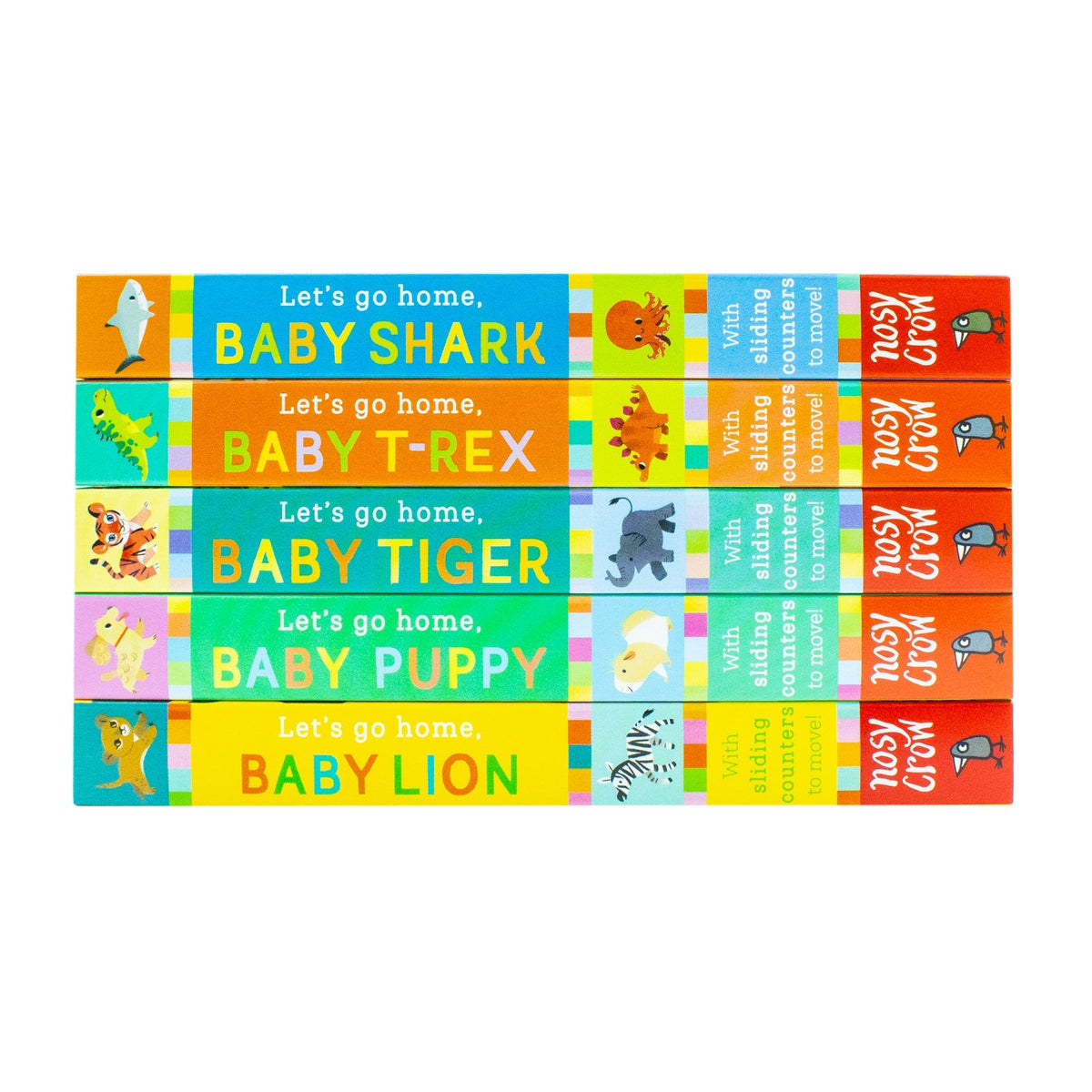 Let’s Go Home Series 5 Books Collection Set (Baby Shark, Baby T-Rex, Baby Tiger, Baby Puppy, Baby Lion)