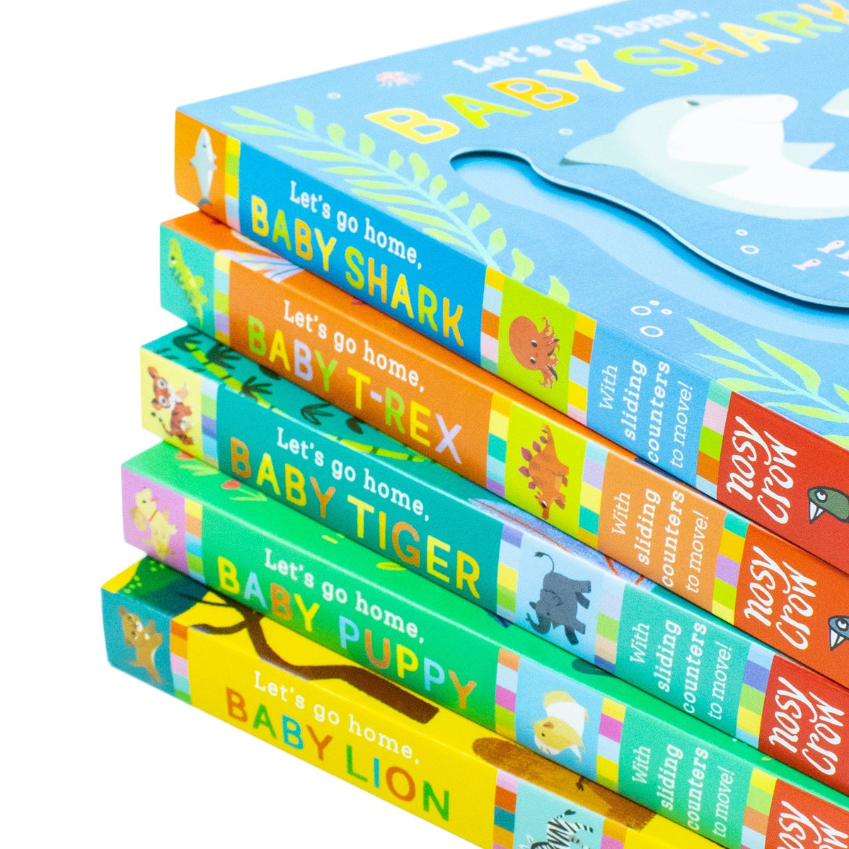Let’s Go Home Series 5 Books Collection Set (Baby Shark, Baby T-Rex, Baby Tiger, Baby Puppy, Baby Lion)