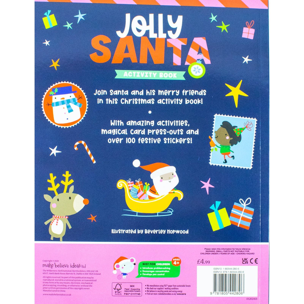 Children’s Christmas Activity Book Collection 6 Books Set | Magic Workshop, Elf Adventure, Gingerbread Friends, Polar Party, Reindeer Express & Jolly Santa