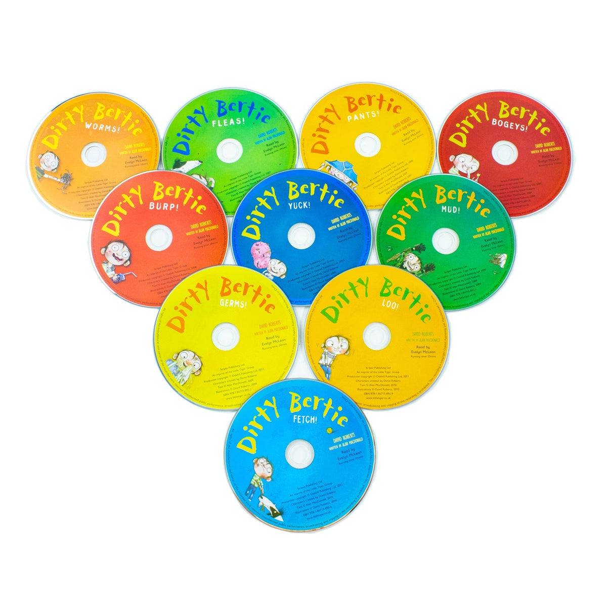 The Dirty Bertie Audio Collection 10 CDS Box Set Pack By David Roberts And Alan Macdonald
