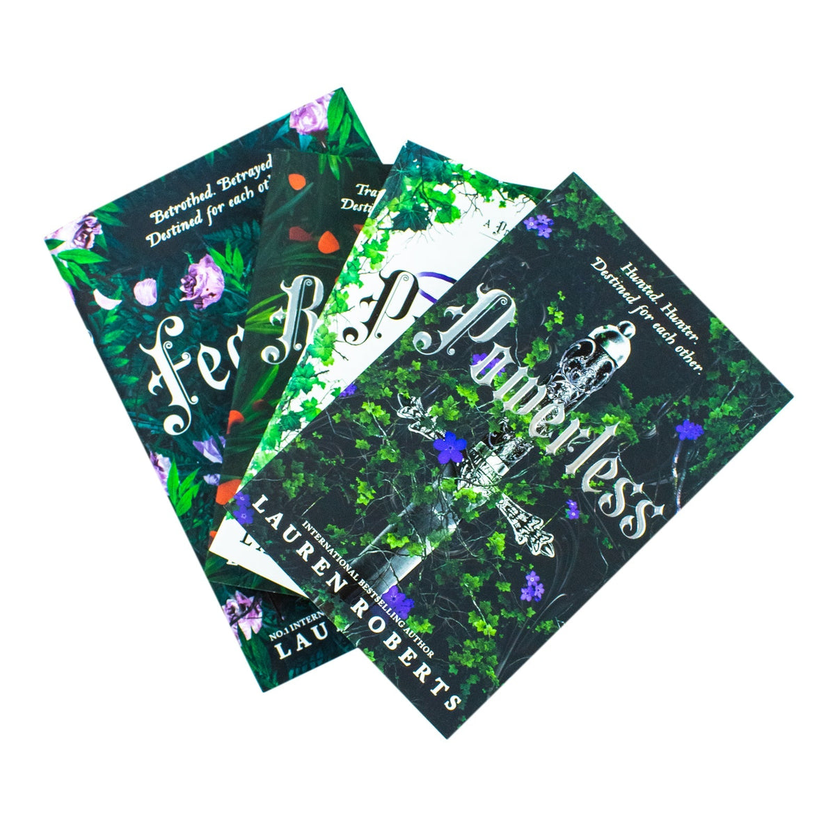 The Powerless Trilogy By Lauren Roberts 4 Books Collection Set (Fearless [Hardback], Powerless, Powerful and Reckless)