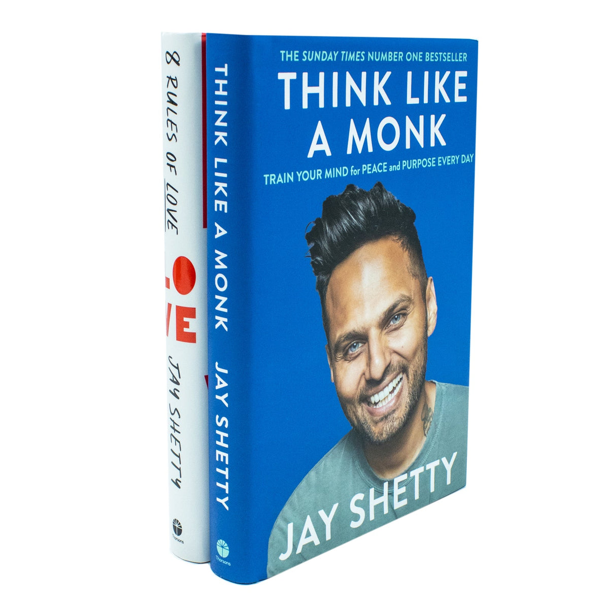 Jay Shetty Collection 2 Books Set (8 Rules of Love [h], Think Like a Monk [Paperback])