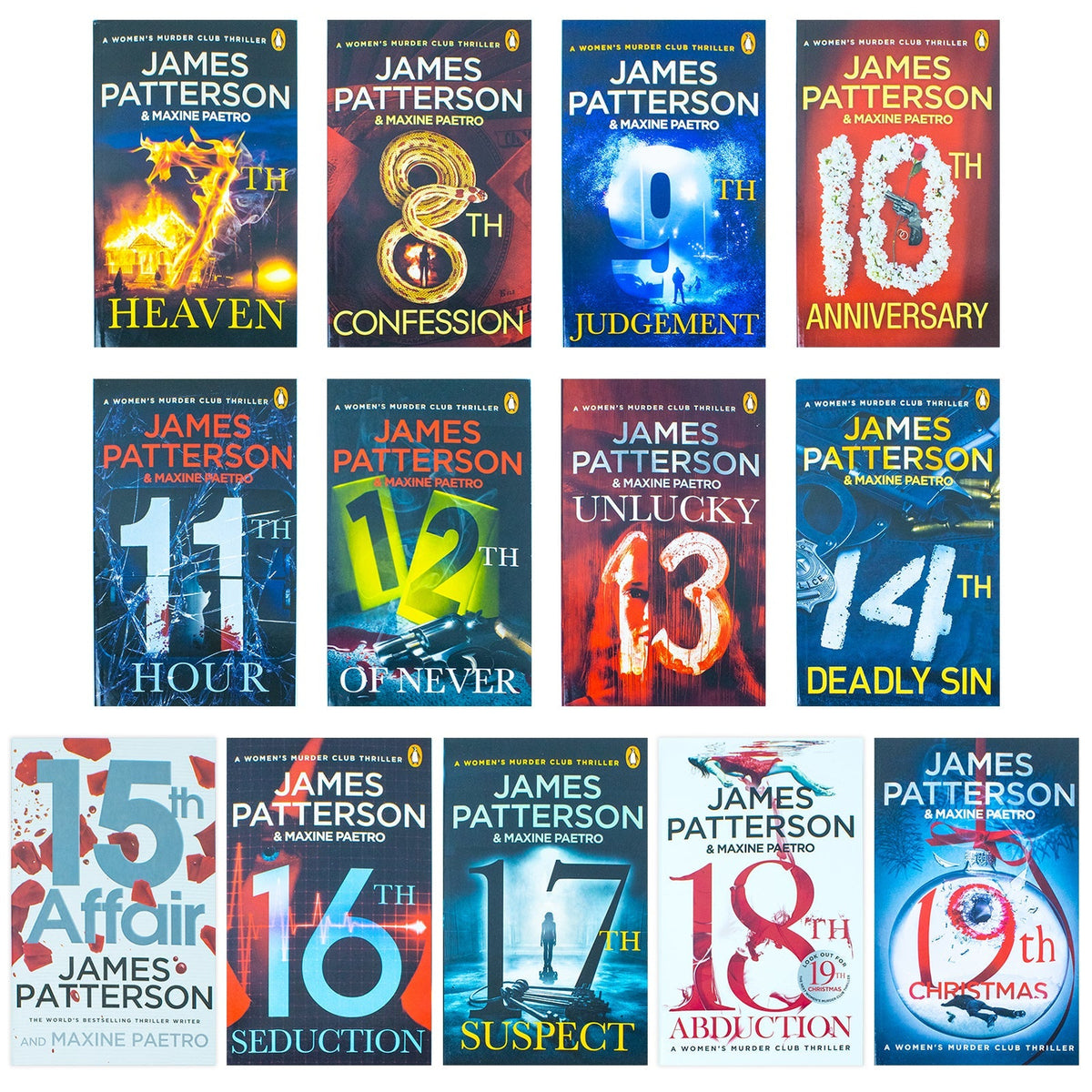 Womens Murder Club 13 Books Collection Set by James Patterson Books 7-19