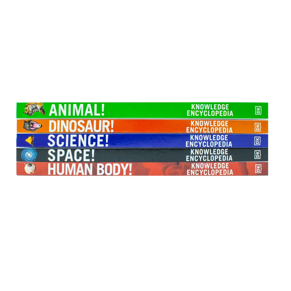 Knowledge Encyclopedias Collection 5 Books Set By DK (Human Body, Science, Space, Animal and Dinosaur)