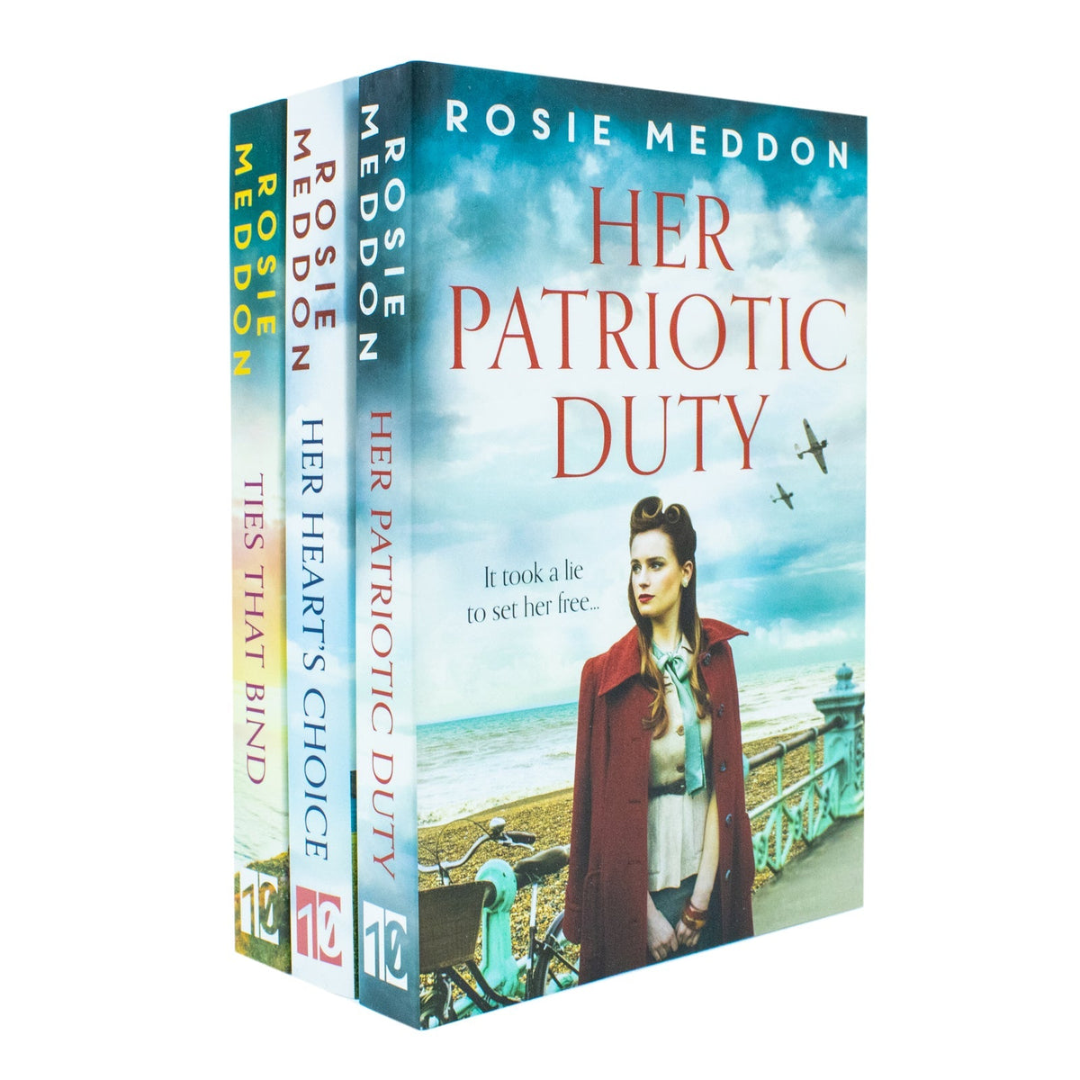 On the Home Front Series 3 Books Collection Set By Rosie Meddon (Her Heart's Choice, Ties That Bind and Her Patriotic Duty)