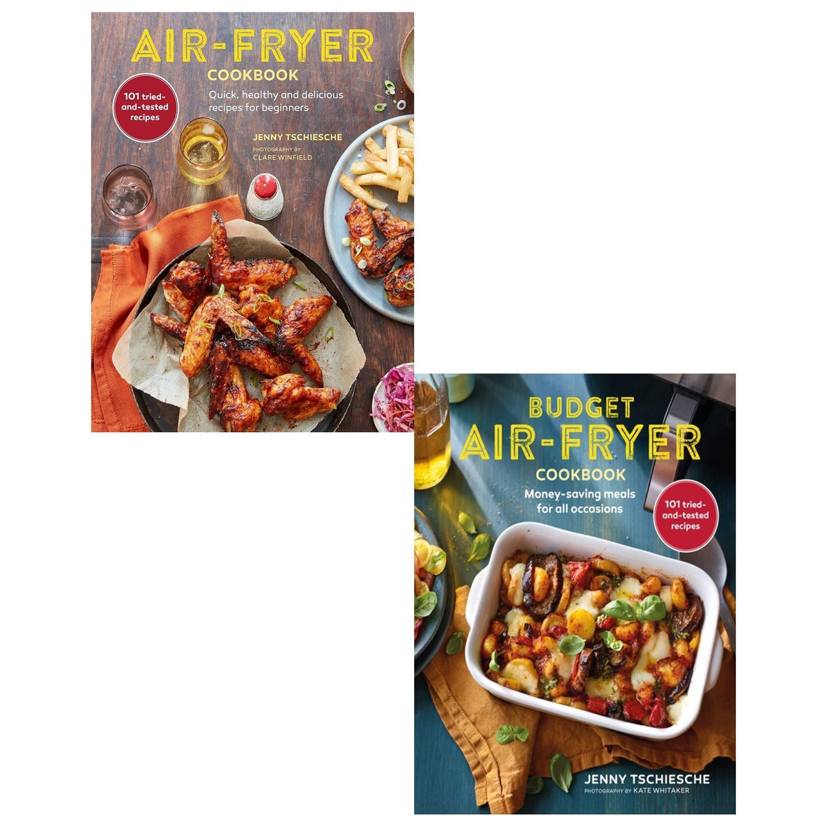 Air-Fryer Cookbook & Budget Air-Fryer Cookbook Collection 2 Books Set by Jenny Tschiesche