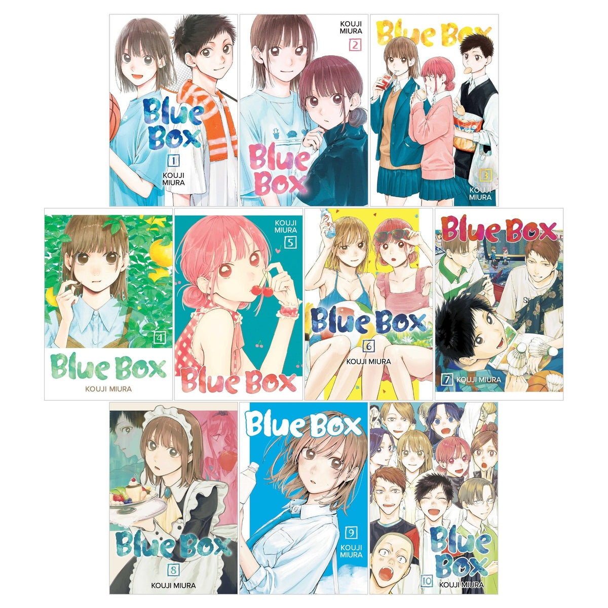 Blue Box Volume 1-10 Series 10 Books Collection Set by Kouji Miura