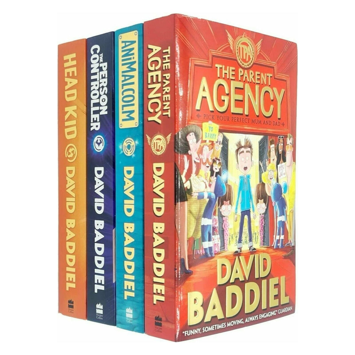 David Baddiel Books, 4 Books Collection Set (The Parent Agency, AniMalcolm, The Person Controller, Head Kid)