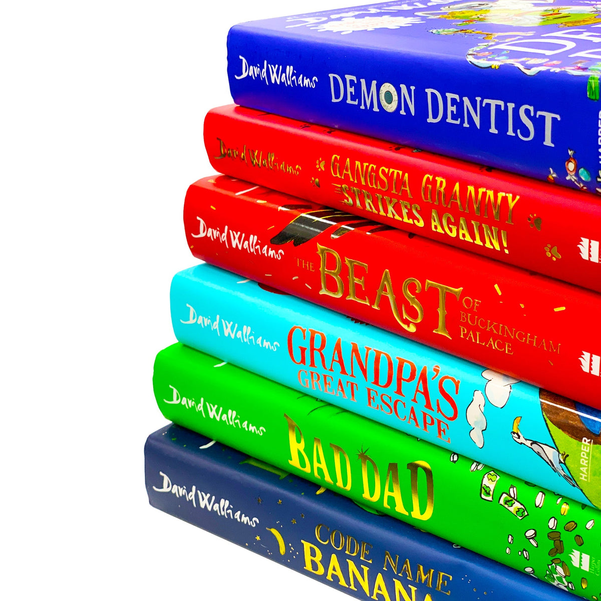 David Walliams 6 Books Collection Set h Edition (Gangsta Granny Strikes Again, Code Name Bananas, Bad Dad, Grandapa Great Escape, The Beast of Buckingham Palace, Demon Dentist)