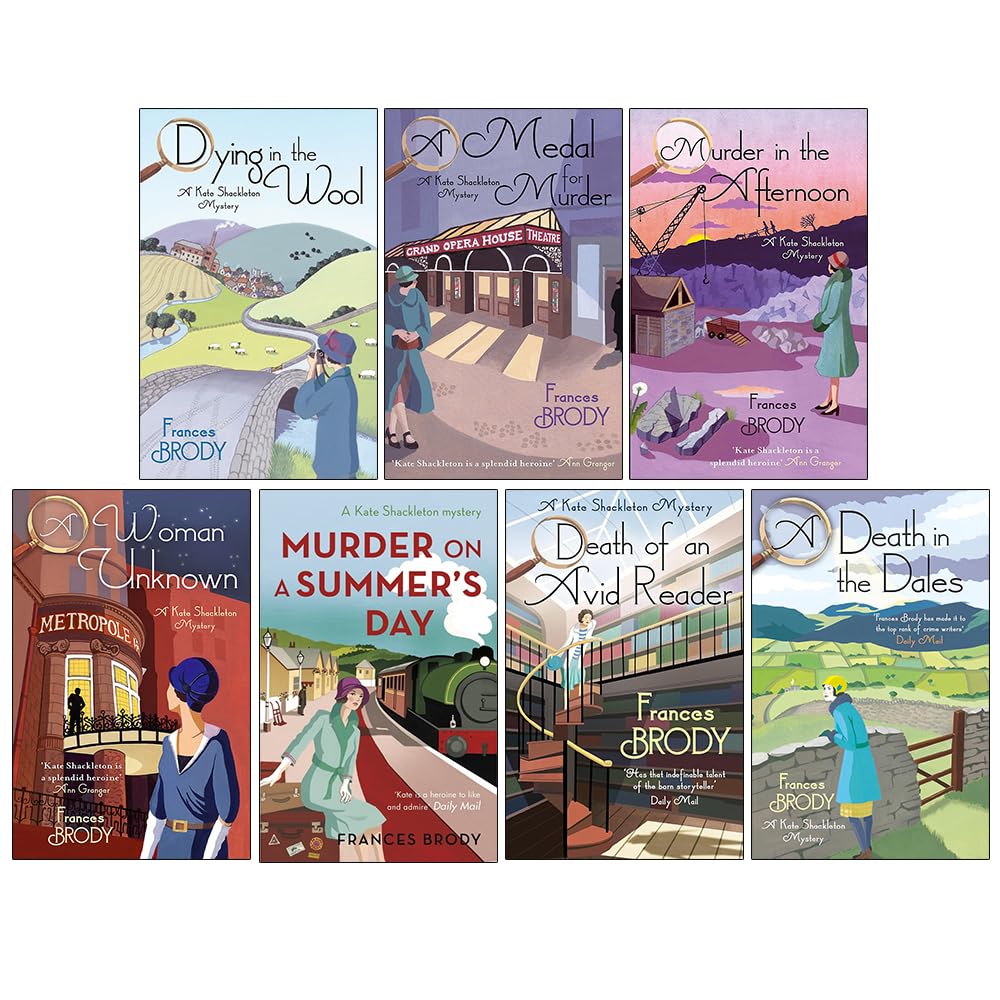 Kate Shackleton Mysteries Series 7 Books Collection Set by Frances Brody (Dying in the Wool, A Medal for Murder, Murder in the Afternoon, A Woman Unknown, Murder on a Summers Day, Death of an Avid Reader, A Death in the Dales)