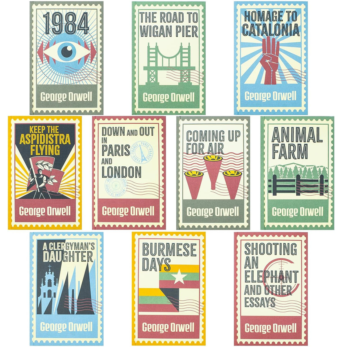The Greatest Works Of George Orwell 10 Books Hardback Collection