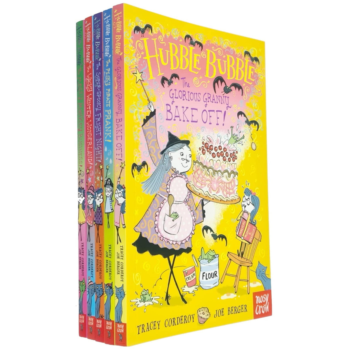 Hubble Bubble Series 5 Books Collection Set By Tracey Corderoy &amp; Joe Berger (The Messy Monkey Business, The Glorious Granny Bake Off!, The Pesky Pirate Prank &amp; More)