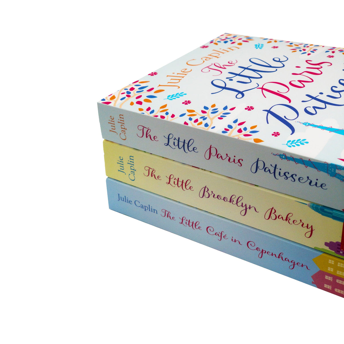 Julie Caplin Romantic Escapes 3 Books Collection Set (The Little Cafe in Copenhagen, The Little Brooklyn Bakery & The Little Paris Patisserie)