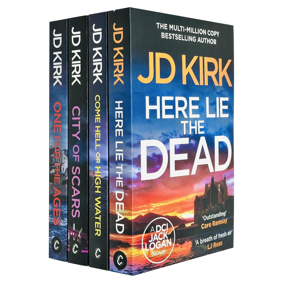 DCI Logan Crime Thrillers 13-16: 4 Books Collection Set By JD Kirk (Come Hell or High Water, City of Scars, Here Lie the Dead & One For the Ages)