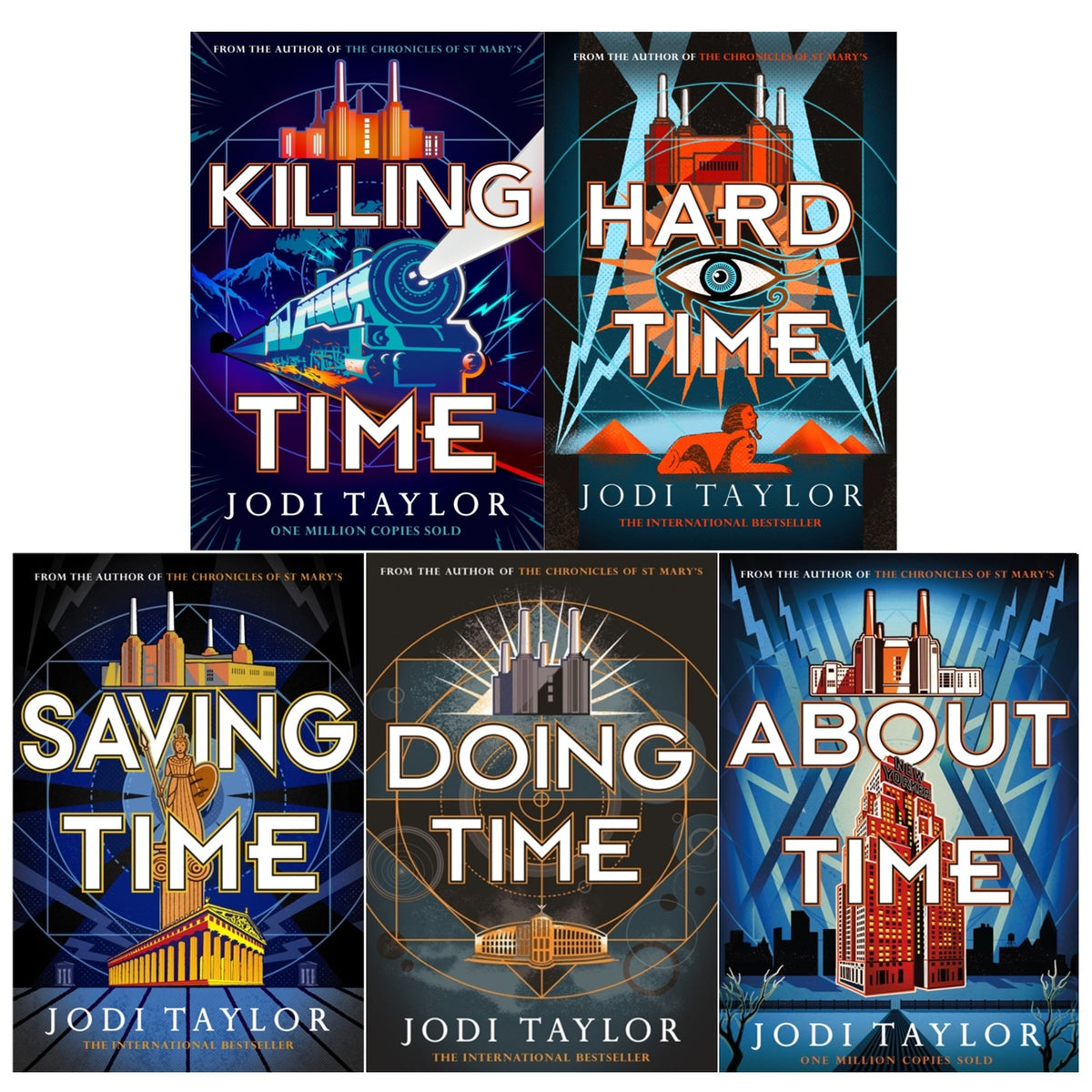 Jodi Taylor Time Police Series 5 Books Set (Saving Time, About Time, Doing Time, Hard Time, Killing Time)