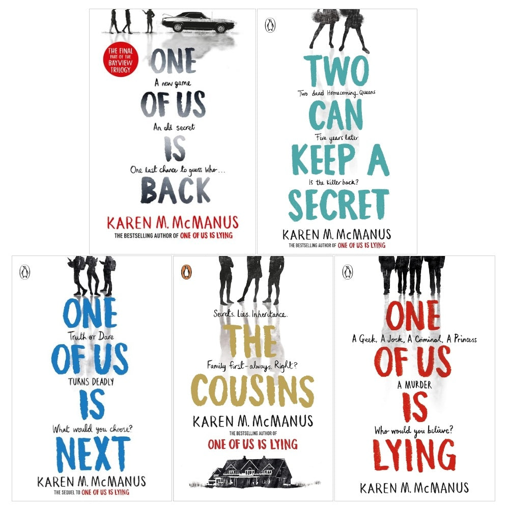 Karen M McManus 5 Books Collection Set (The Cousins, Two can keep a secret, One Of Us Is Lying, One Of Us Is Next, One Of Us Is Back)