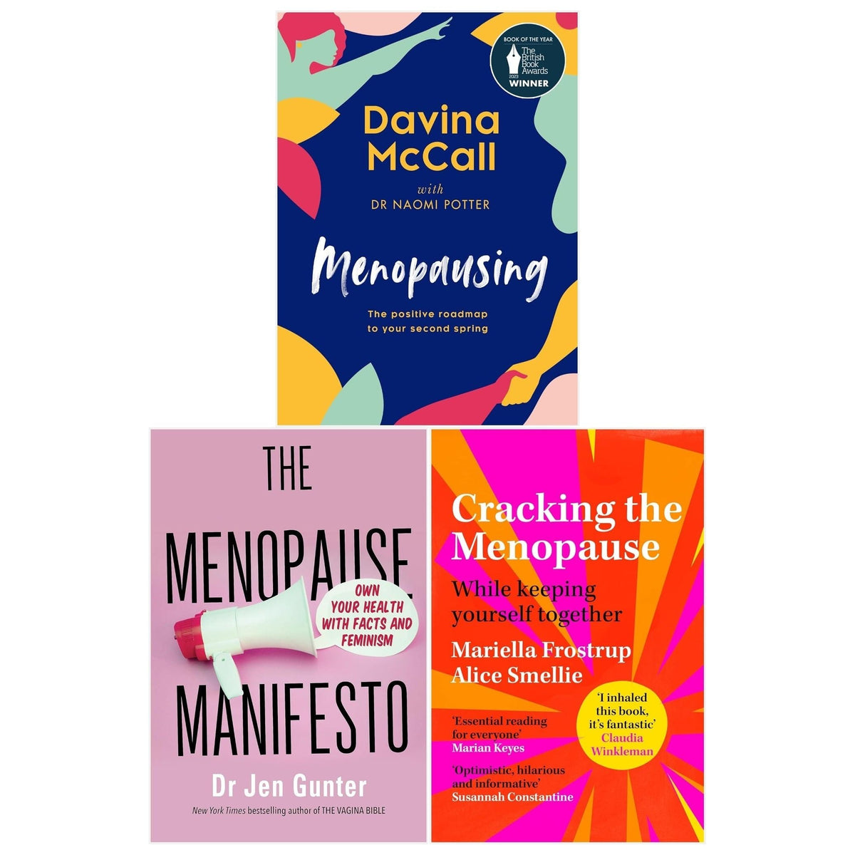 Menopause Manifesto, Cracking the Menopause and Menopausing [h] 3 Books Collection Set