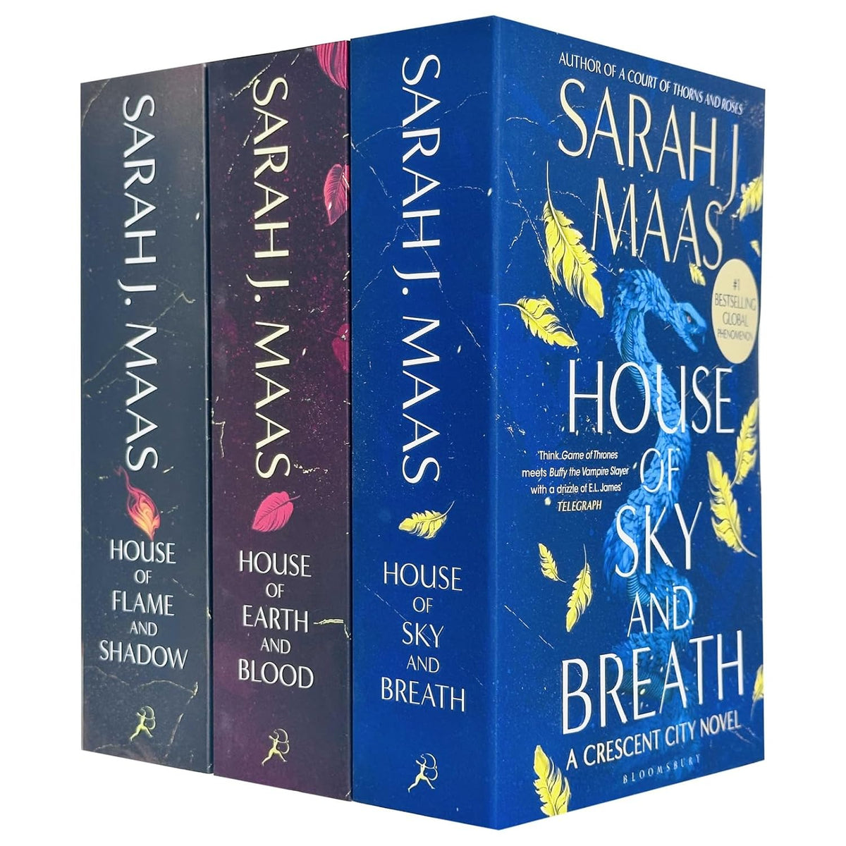 Crescent City Series 3 Books Collection Set by Sarah J Maas (House of Flame and Shadow, House of Sky and Breath, House of Earth and Blood)