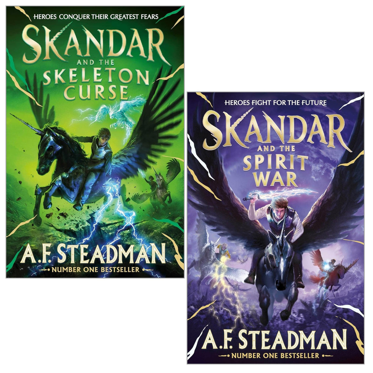 Skandar Series 2 Books Collection Set by A.F. Steadman (Books 4 & 5) (The Skeleton Curse, The Spirit War)