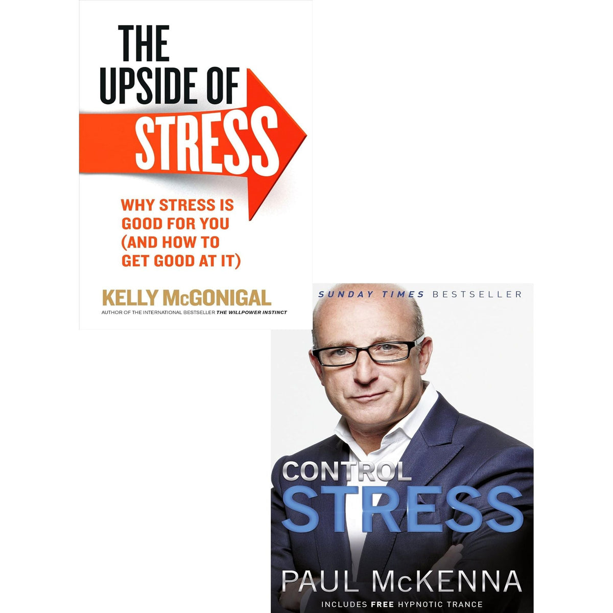 Control Stress, The Upside of Stress 2 Books Collection Set