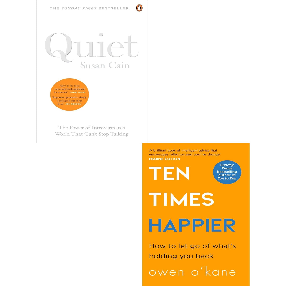 Ten Times Happier, Quiet The Power of Introverts in a World 2 Books Collection Set