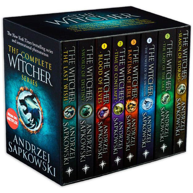 Andrzej Sapkowski Witcher Series Collection 8 Books Box Set Season of Storms Inc The Last Wish -Netflix