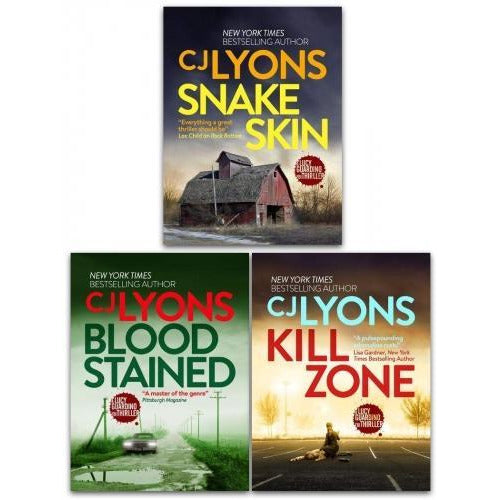 Cj Lyons Lucy Guardian Fbi Thrillers 3 Books Collection Set  Kill Zone Blood Stained Snake Skin