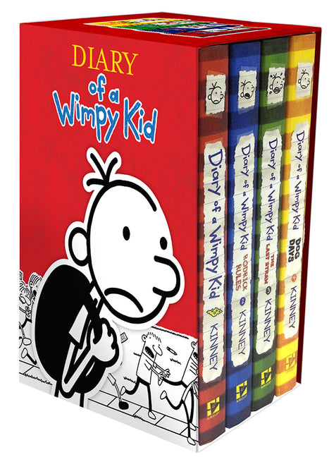 Diary of a Wimpy Kid Box of Books 1-4 h Gift Set: Diary of a Wimpy Kid, Rodrick Rules, the Last Straw, Dog Days: Diary of a Wimpy Kid, Rodrick Rules, the Last Straw, Dog Days