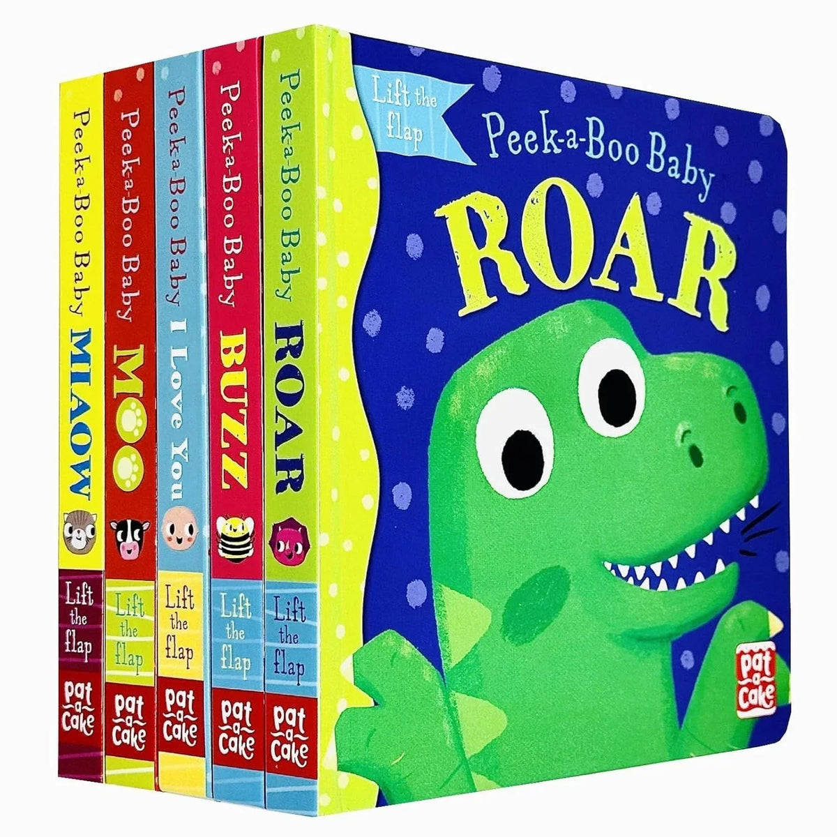 Peek-a-Boo Baby Collection 5 Books Set By Pat-a-Cake (Roar, Buzz, I Love You,Moo,Miaow)