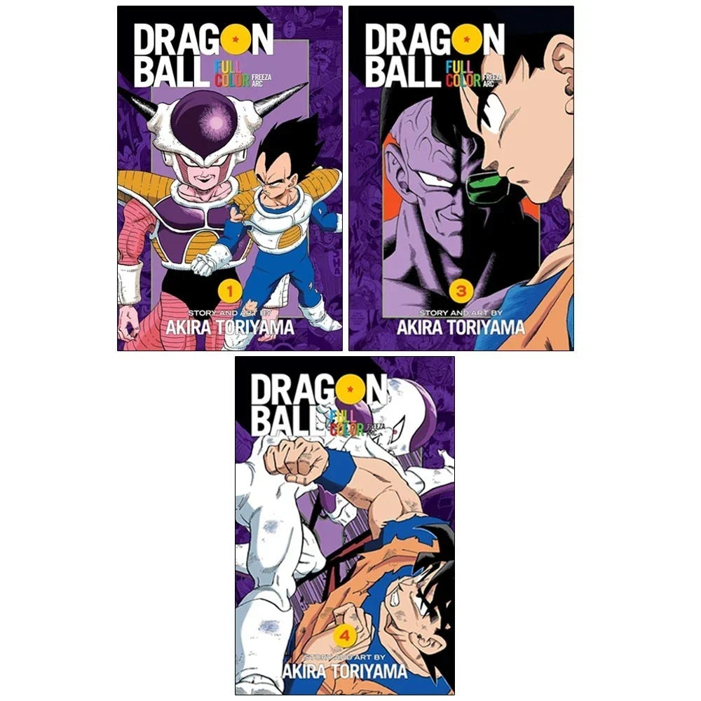 Dragon Ball Full Color Freeza Arc Volume 1,3,4 Books Collection Set By Akira Tor