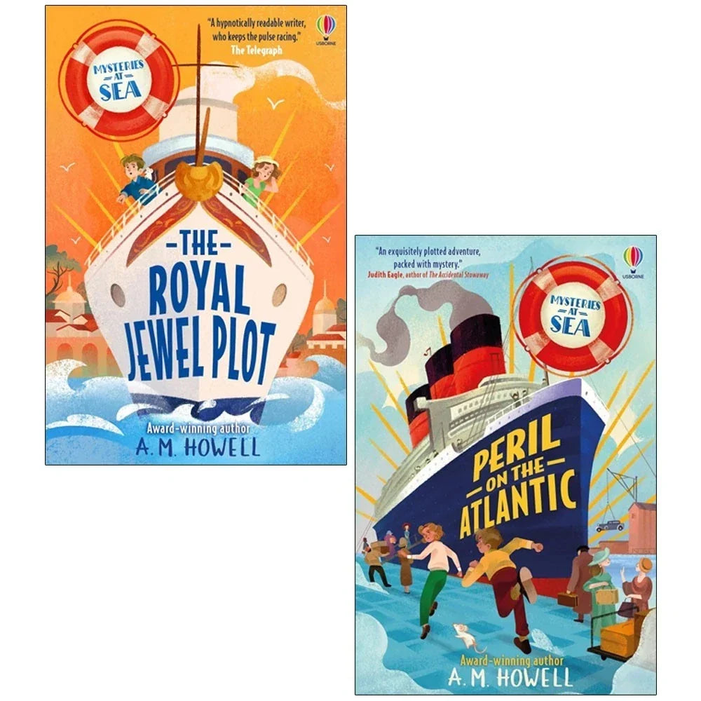 Mysteries at Sea Series By A.M. Howell 2 Books Collection Set (Peril on the Atlantic  & The Royal Jewel Plot)
